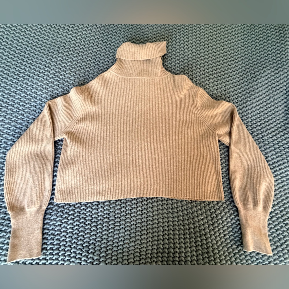 Reformation Cropped Cashmere Turtleneck Sweater